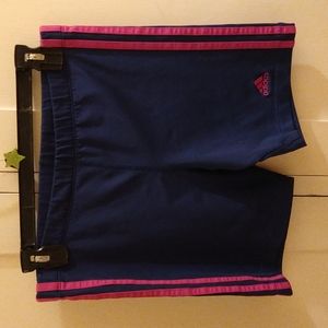 Adidas navy and fuschia athletic shorts Sz M